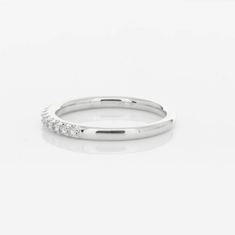 18ct White Gold .20ct Diamond Manhattan Band-Ring-Walker & Hall