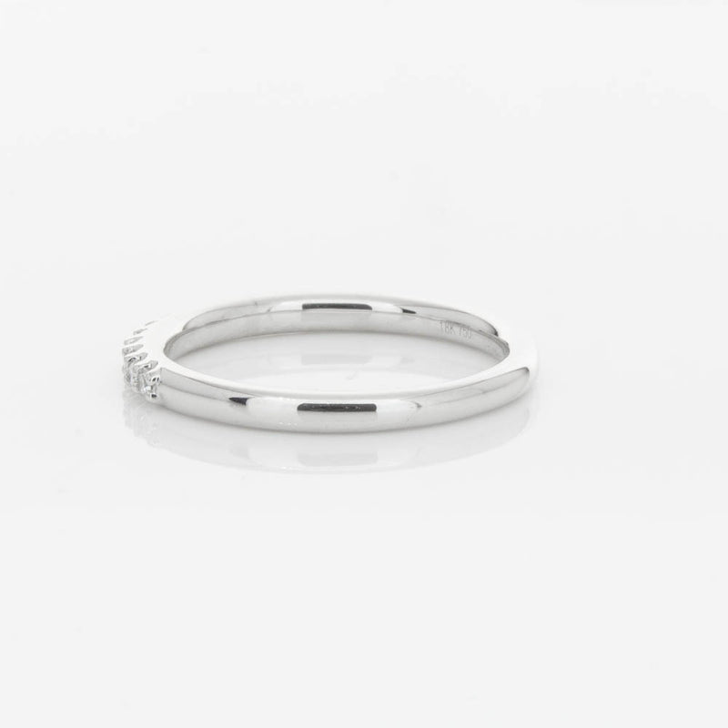 18ct White Gold .20ct Diamond Manhattan Band-Ring-Walker & Hall