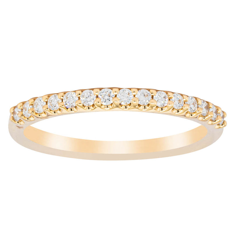 18ct Yellow Gold .20ct Diamond Manhattan Band-Ring-Walker & Hall