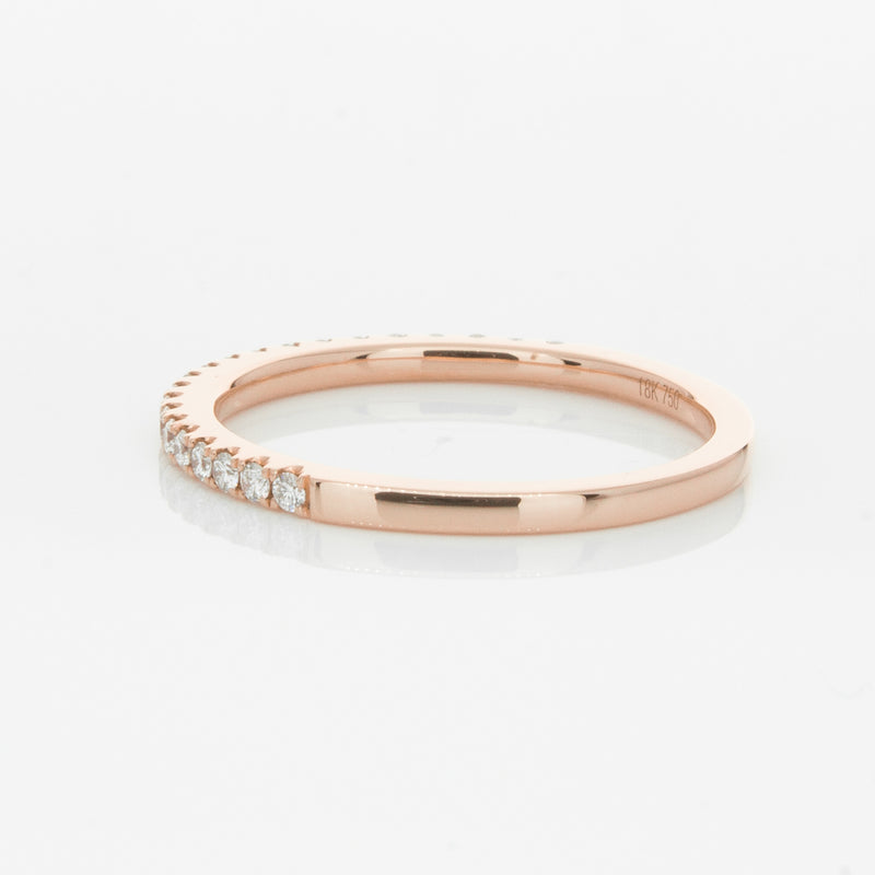 18ct Rose Gold Diamond Millie Band-Ring-Walker & Hall