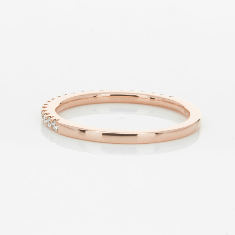 18ct Rose Gold Diamond Millie Band-Ring-Walker & Hall