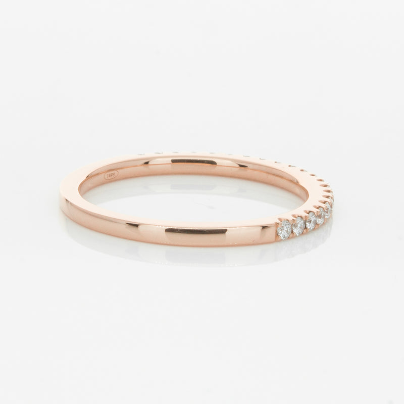 18ct Rose Gold Diamond Millie Band-Ring-Walker & Hall
