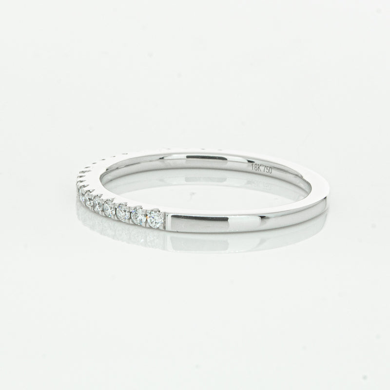 18ct White Gold Diamond Millie Band-Ring-Walker & Hall