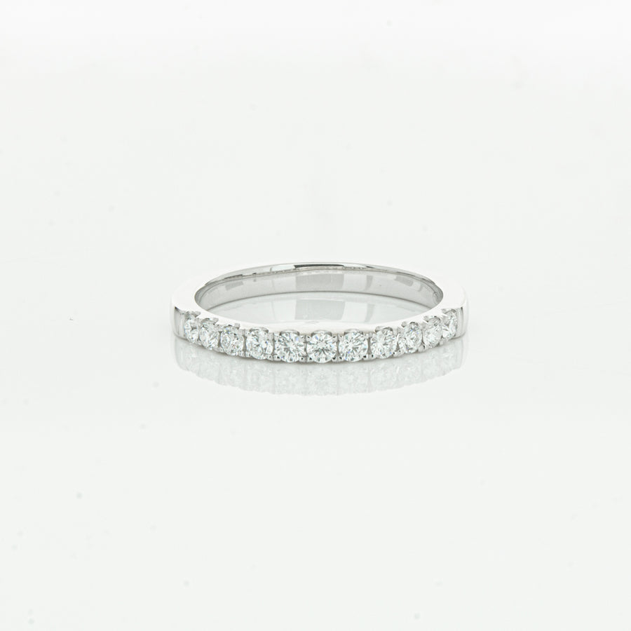 18ct White Gold .32ct Diamond Bella Band-Ring-Walker & Hall