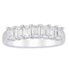 18ct White Gold 1.35ct Emerald Cut Diamond Asra Ring-Ring-Walker & Hall