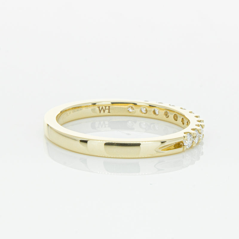 14ct Yellow Gold Diamond Luna Band-Ring-Walker & Hall