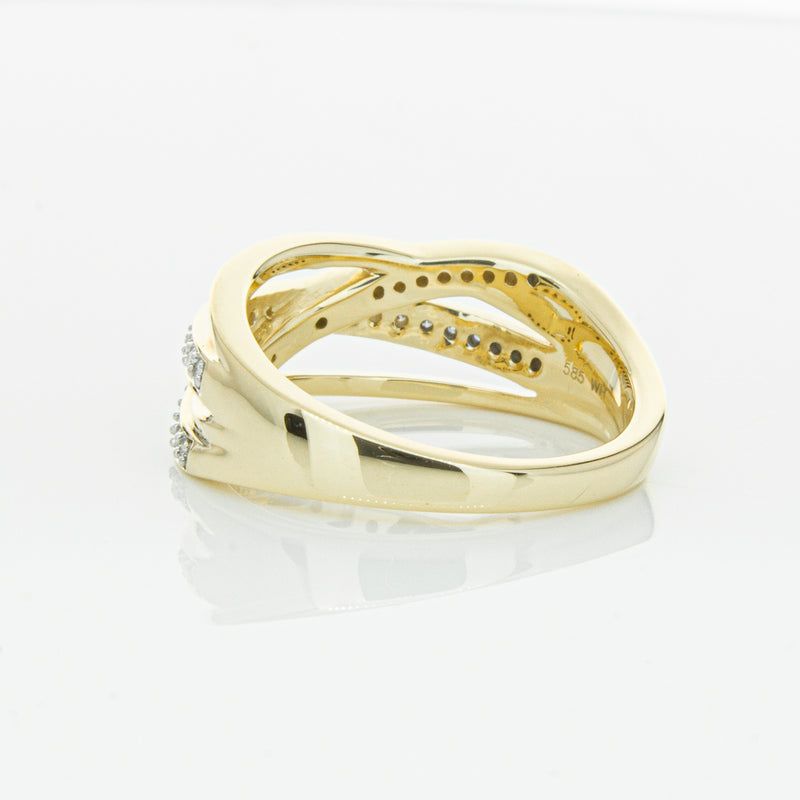 14ct Yellow Gold Diamond Nevaeh Band-Ring-Walker & Hall