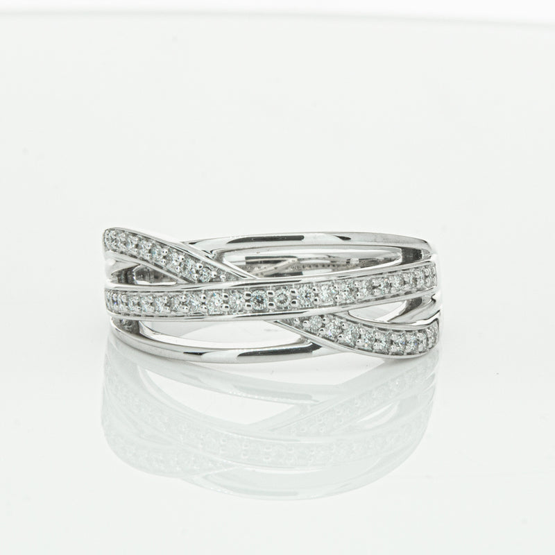 14ct White Gold Diamond Nevaeh Band-Ring-Walker & Hall