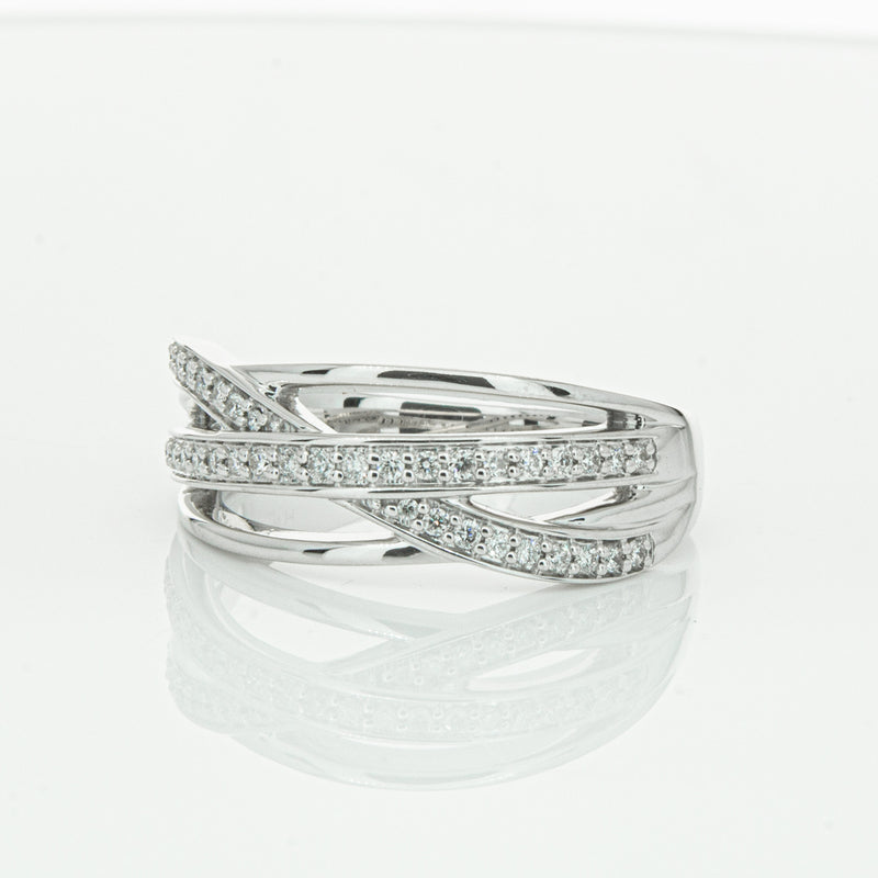 14ct White Gold Diamond Nevaeh Band-Ring-Walker & Hall