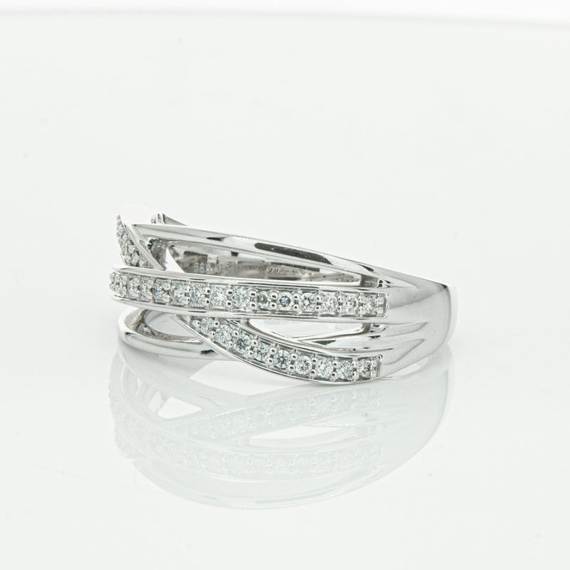 14ct White Gold Diamond Nevaeh Band-Ring-Walker & Hall