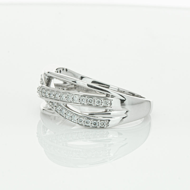 14ct White Gold Diamond Nevaeh Band-Ring-Walker & Hall