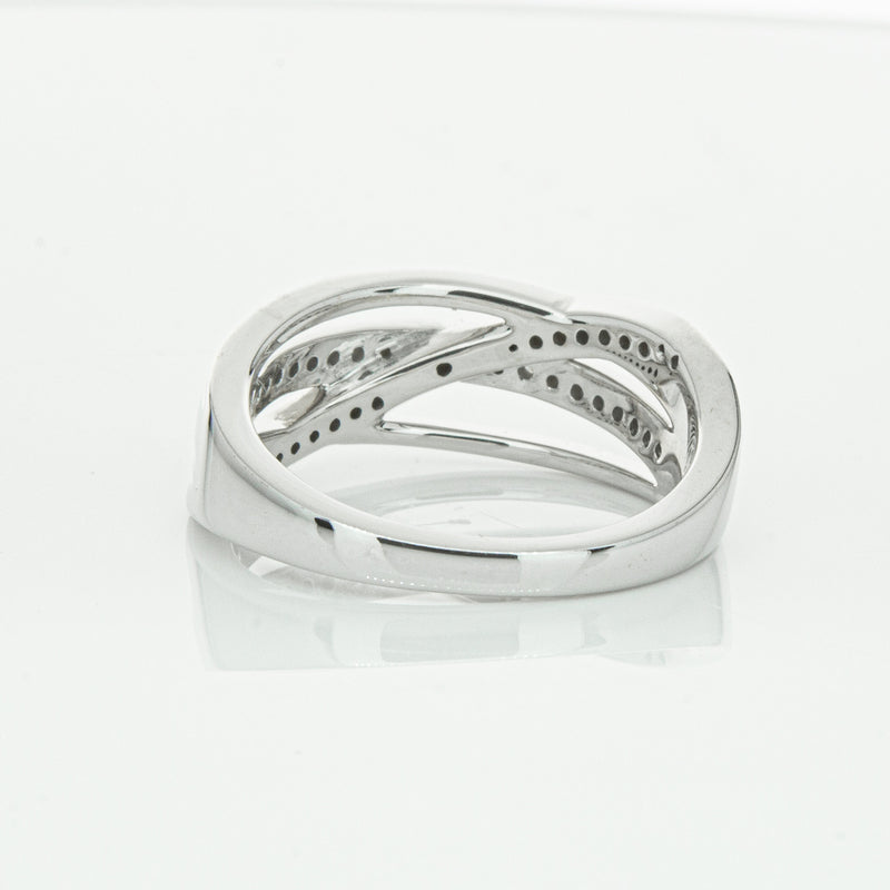 14ct White Gold Diamond Nevaeh Band-Ring-Walker & Hall
