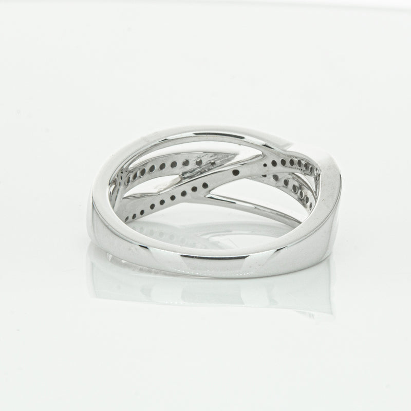 14ct White Gold Diamond Nevaeh Band-Ring-Walker & Hall