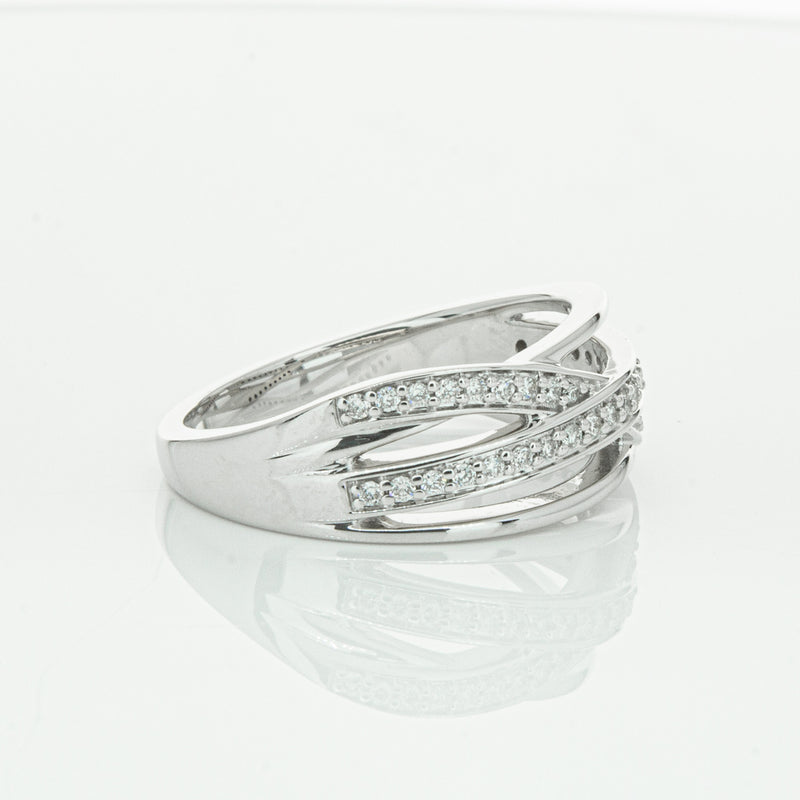 14ct White Gold Diamond Nevaeh Band-Ring-Walker & Hall