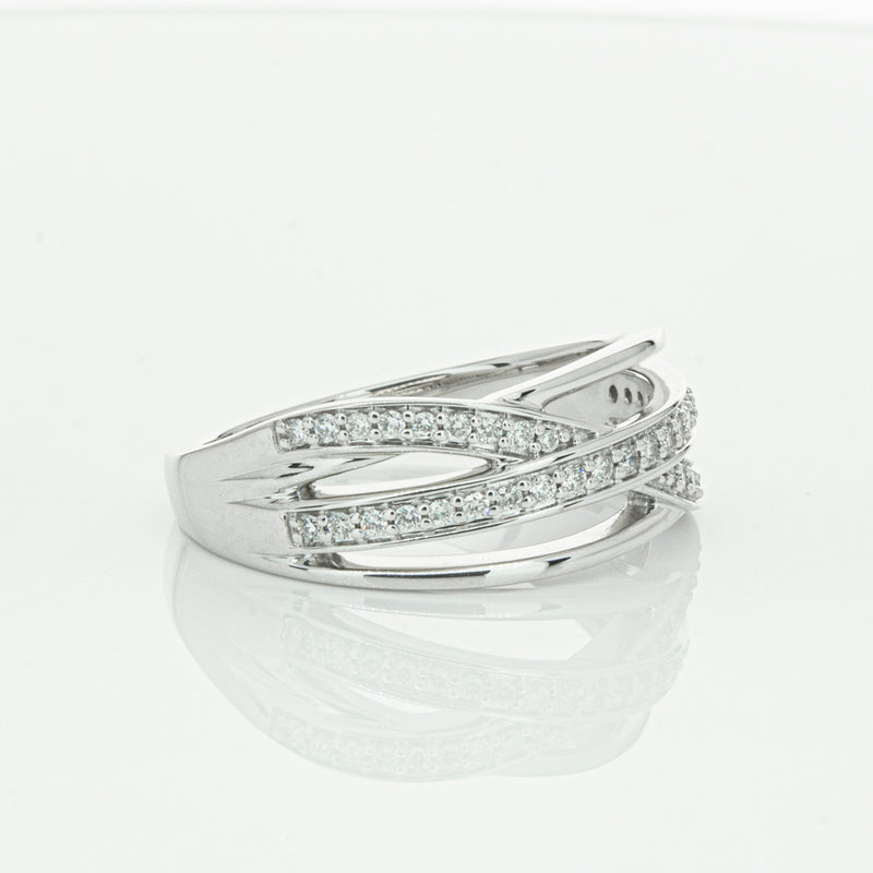 14ct White Gold Diamond Nevaeh Band-Ring-Walker & Hall
