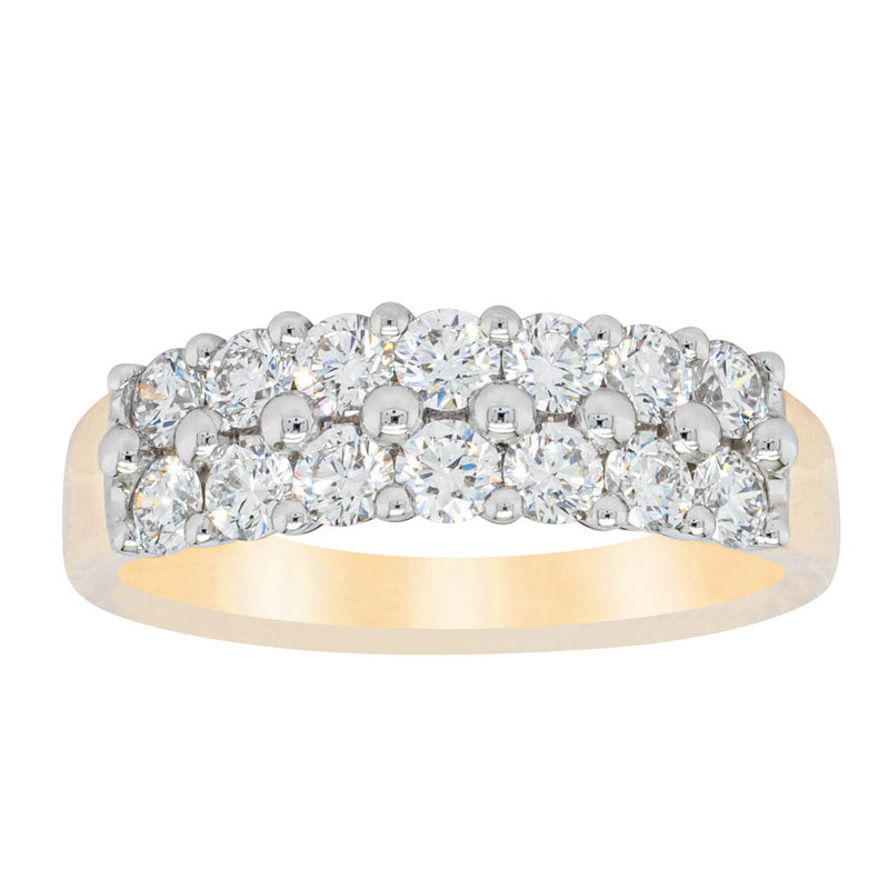 18ct Yellow Gold 1.00ct Diamond Apollo Ring-Ring-Walker & Hall