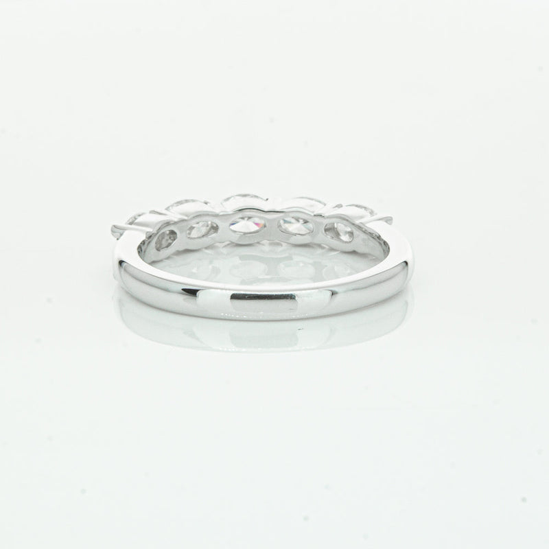 18ct White Gold 1.02ct Oval Cut Diamond Panorama Ring-Ring-Walker & Hall