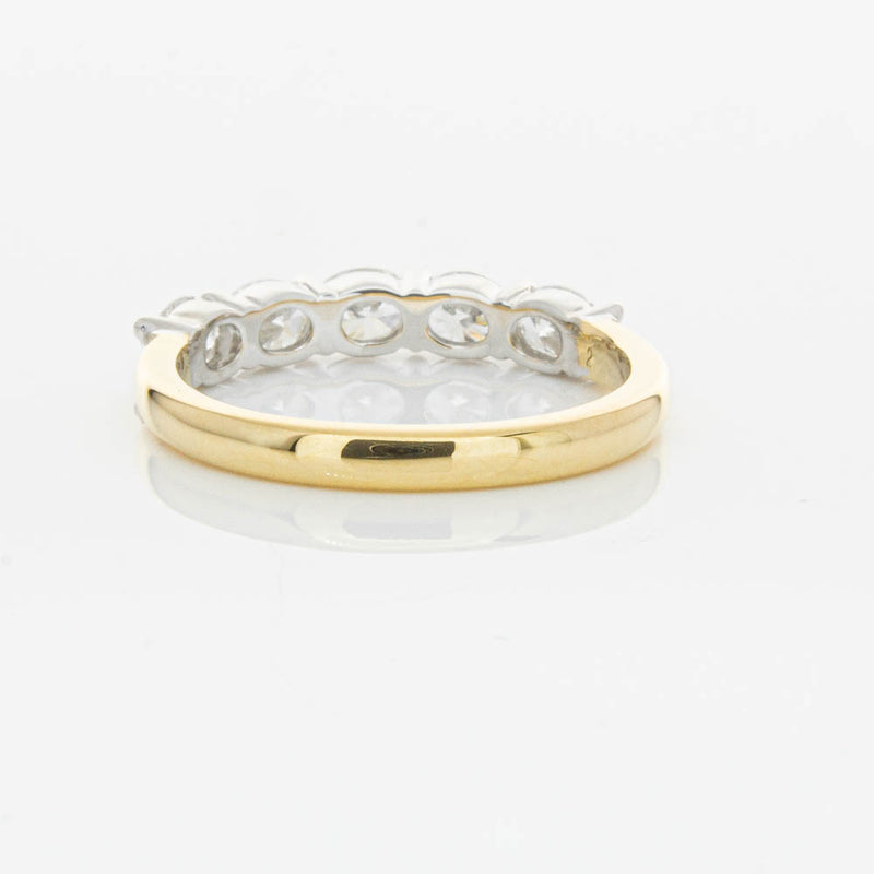 18ct Yellow Gold 1.01ct Oval Cut Diamond Panorama Ring-Ring-Walker & Hall