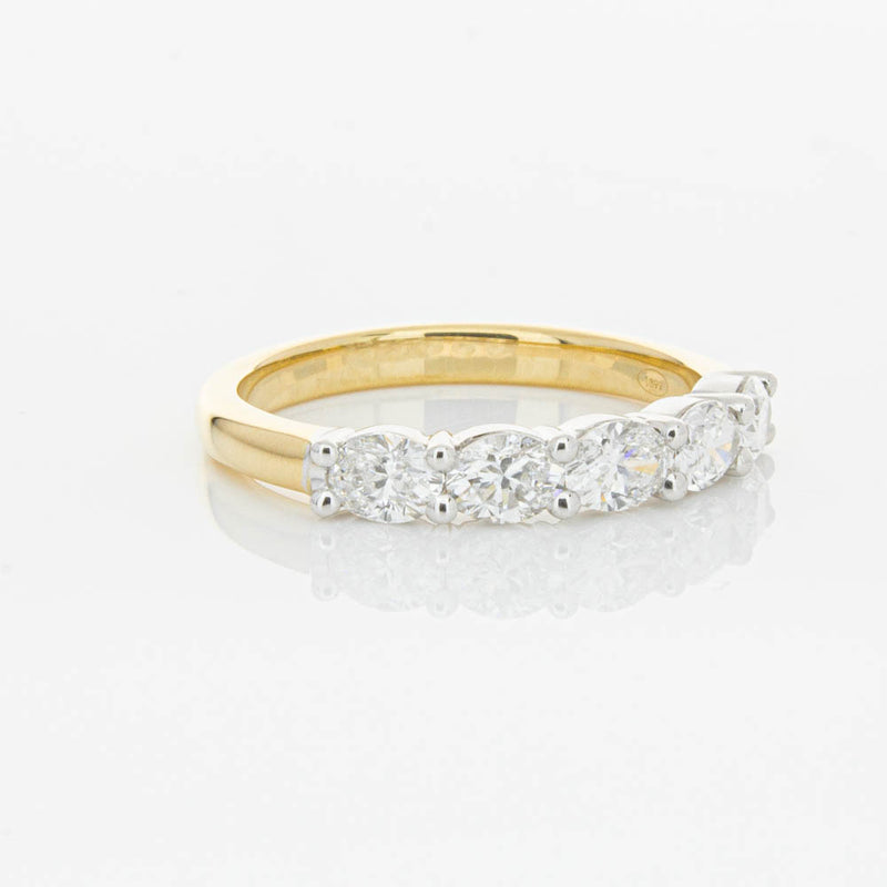 18ct Yellow Gold 1.01ct Oval Cut Diamond Panorama Ring-Ring-Walker & Hall