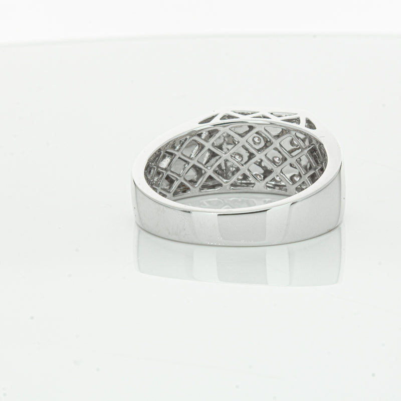 14ct White Gold .15ct Diamond Cluster Ring-Ring-Walker & Hall