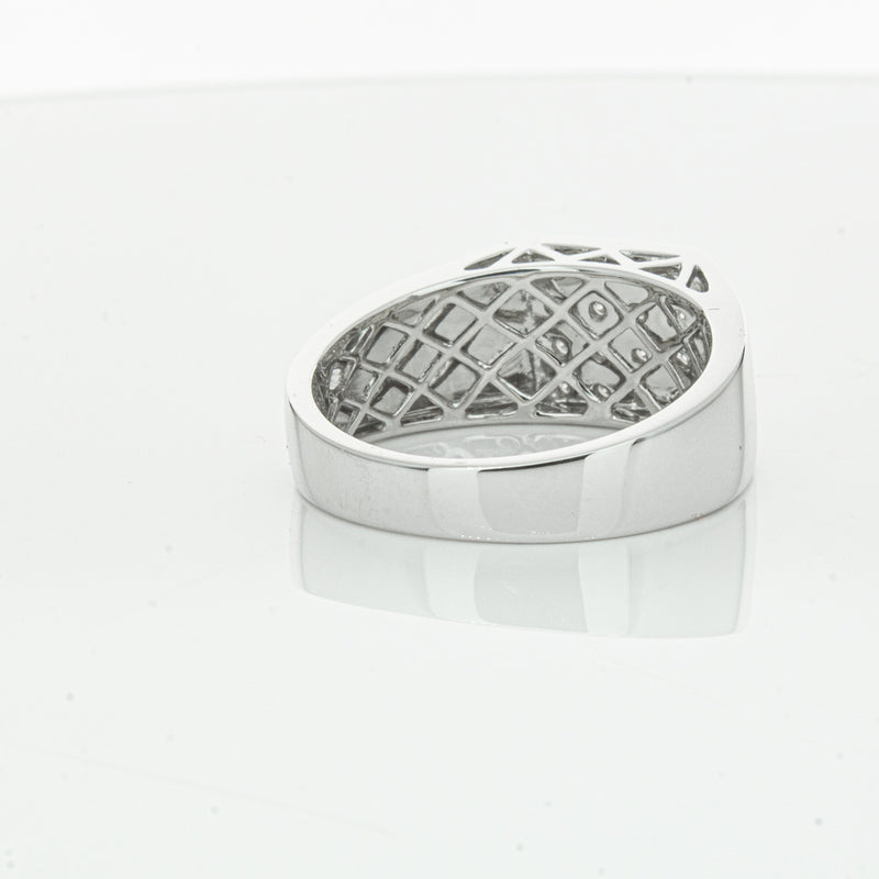 14ct White Gold .15ct Diamond Cluster Ring-Ring-Walker & Hall
