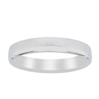 9ct White Gold 4mm Band-Ring-Walker & Hall