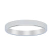 18ct White Gold 2.5mm Square Profile Band-Ring-Walker & Hall