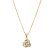 9ct Yellow Gold Diamond Forget Me Knot Pendant-Necklace-Walker & Hall
