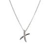 9ct White Gold Diamond Kiss Pendant-Necklace-Walker & Hall