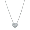 18ct White Gold Diamond Corazon Pendant-Necklace-Walker & Hall