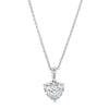18ct White Gold .62ct Diamond Heart Necklace-Necklace-Walker & Hall