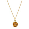 18ct Yellow Gold Citrine & Diamond Octavia Pendant-Necklace-Walker & Hall