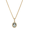 18ct Yellow Gold Aquamarine & Diamond Mini Sierra Pendant-Necklace-Walker & Hall
