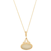 Vintage 12ct Yellow Gold Agate Fob Seal Pendant With Chain-Necklace-Walker & Hall