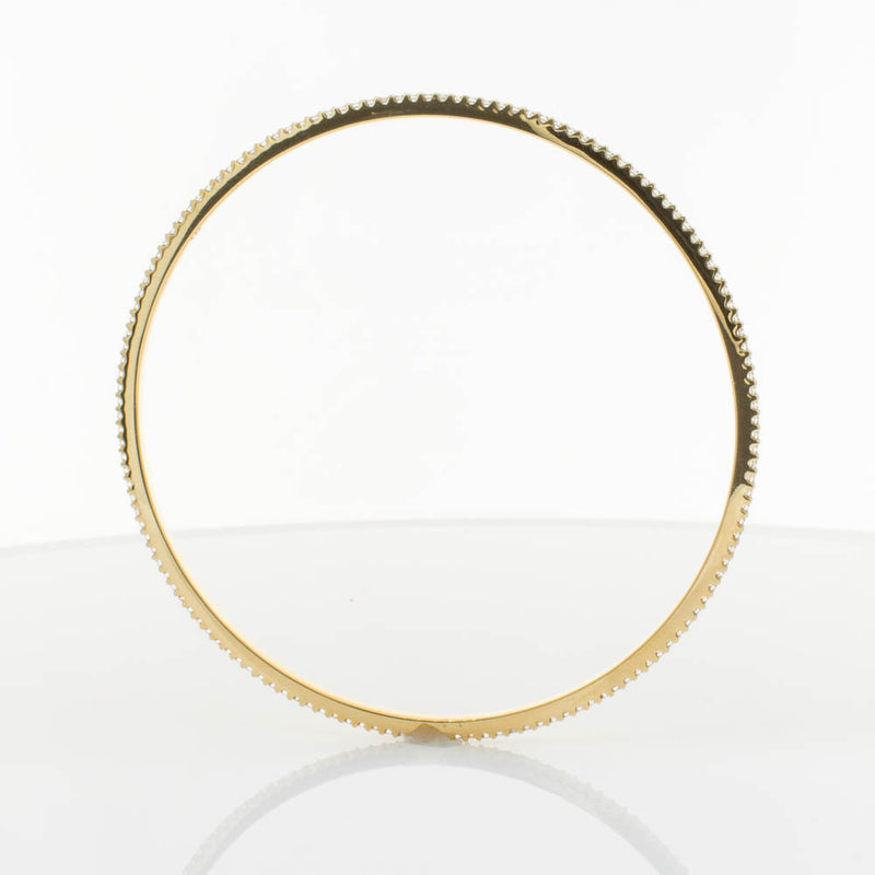 18ct Yellow Gold 1.03ct Diamond Eternity Bangle-Bracelet-Walker & Hall