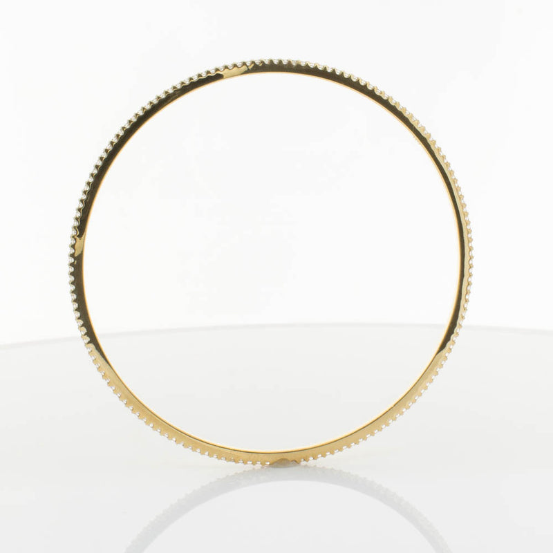 18ct Yellow Gold 1.03ct Diamond Eternity Bangle-Bracelet-Walker & Hall