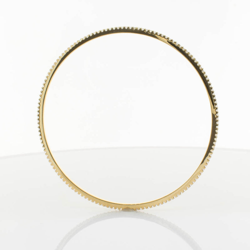 18ct Yellow Gold 1.03ct Diamond Eternity Bangle-Bracelet-Walker & Hall