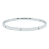 9ct White Gold Diamond Lucky Bangle-Bracelet-Walker & Hall