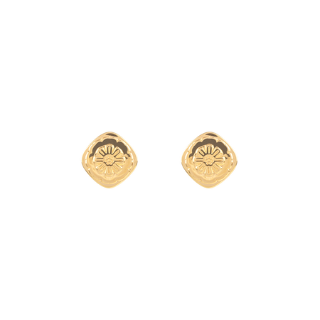 Boh Runga Marigold Stud Earrings - Gold Plated-Earrings-Walker & Hall