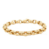 9ct Yellow Gold Oval Belcher Bracelet-Bracelet-Walker & Hall