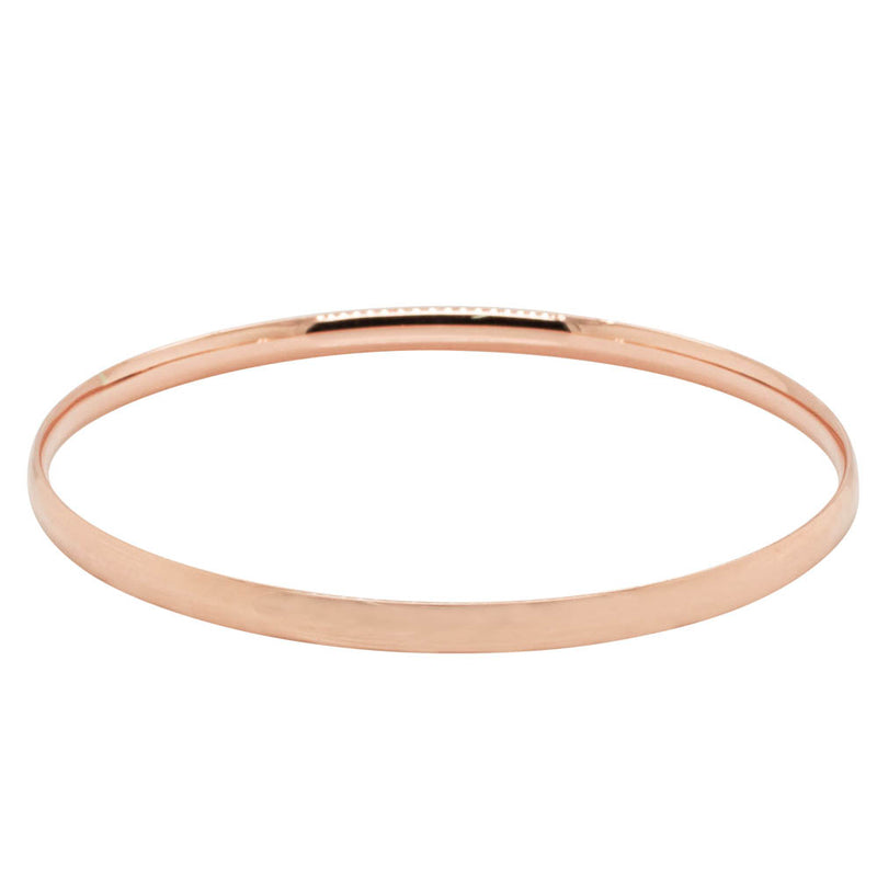 9ct Rose Gold 4mm Bangle-Bracelet-Walker & Hall