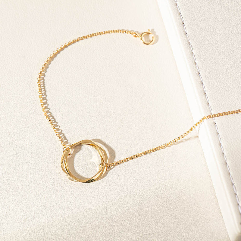 9ct Yellow Gold Mini Entwined Bracelet-Bracelet-Walker & Hall