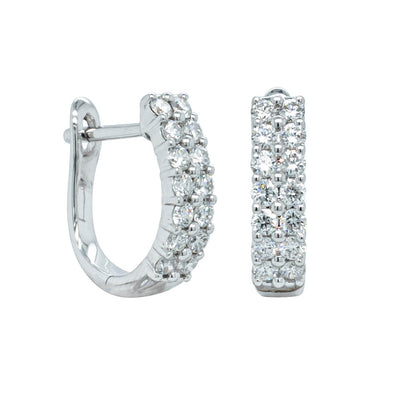 18ct White Gold .50ct Diamond Apollo Earrings-Earrings-Walker & Hall