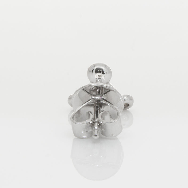 18ct White Gold & Diamond Single Water Element Earring-Earrings-Walker & Hall