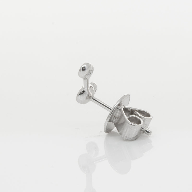 18ct White Gold & Diamond Single Air Element Earring-Earrings-Walker & Hall