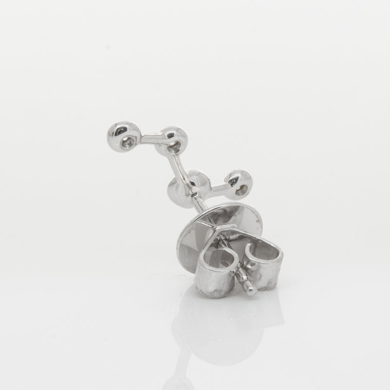 18ct White Gold & Diamond Single Air Element Earring-Earrings-Walker & Hall