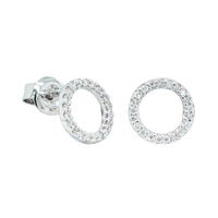 9ct White Gold Diamond Forevermore Stud Earrings-Earrings-Walker & Hall