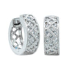 18ct White Gold Diamond Honour Hoop Earrings-Earrings-Walker & Hall