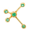 18ct Yellow Gold Tsavorite Single Earth Element Earring-Earrings-Walker & Hall