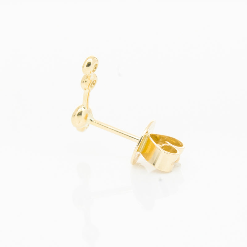 18ct Yellow Gold Aquamarine Single Air Element Earring-Earrings-Walker & Hall